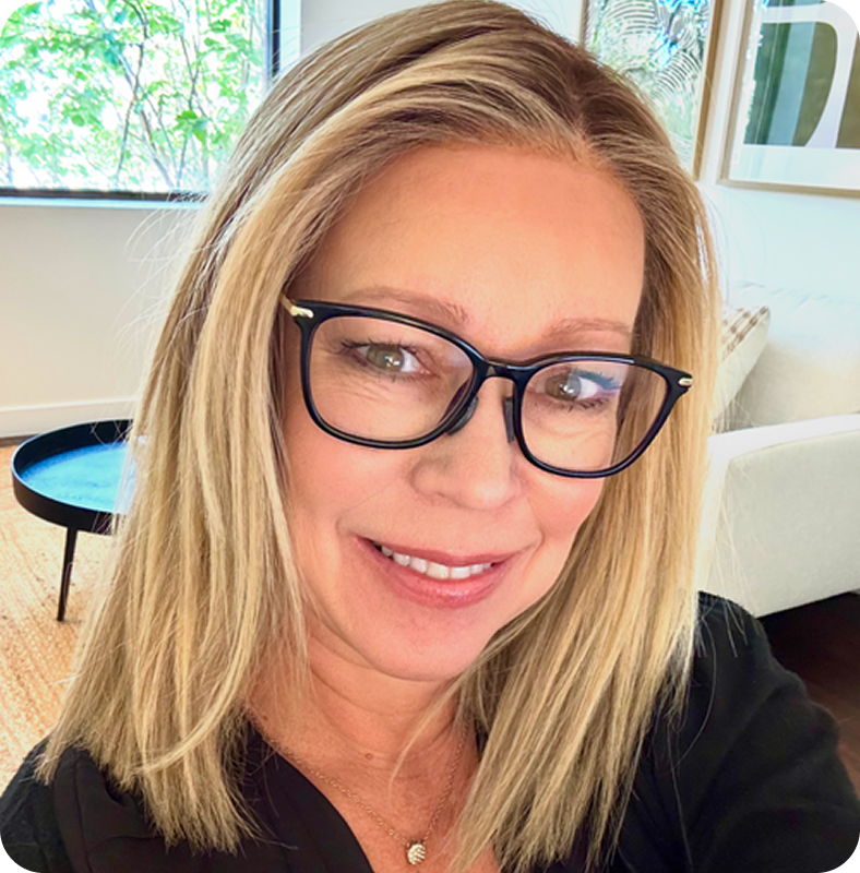 Portrait of Angie Kingma, Registered Psychotherapist and founder of Mindfulness for Health, smiling in a calm, professional setting.