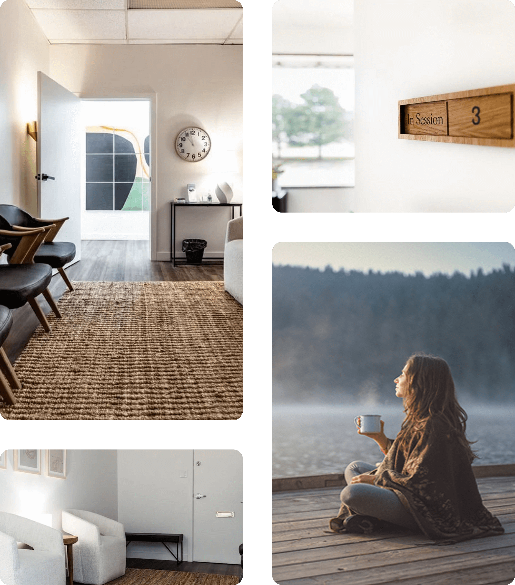 A person practicing mindfulness for health, focusing on breath and calm awareness in a peaceful environment.