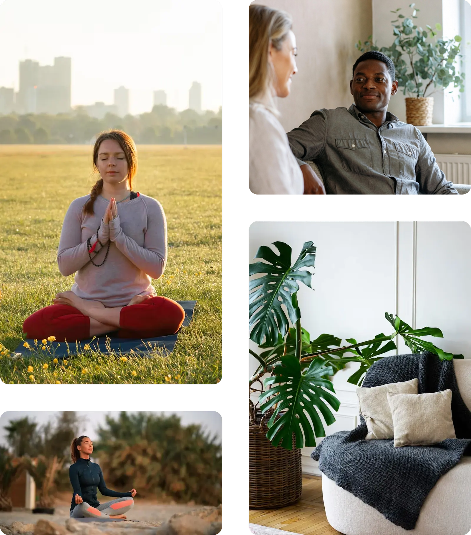 A diverse mental health team collaborating, representing decades of experience in mindfulness, trauma-informed care, and therapeutic support.